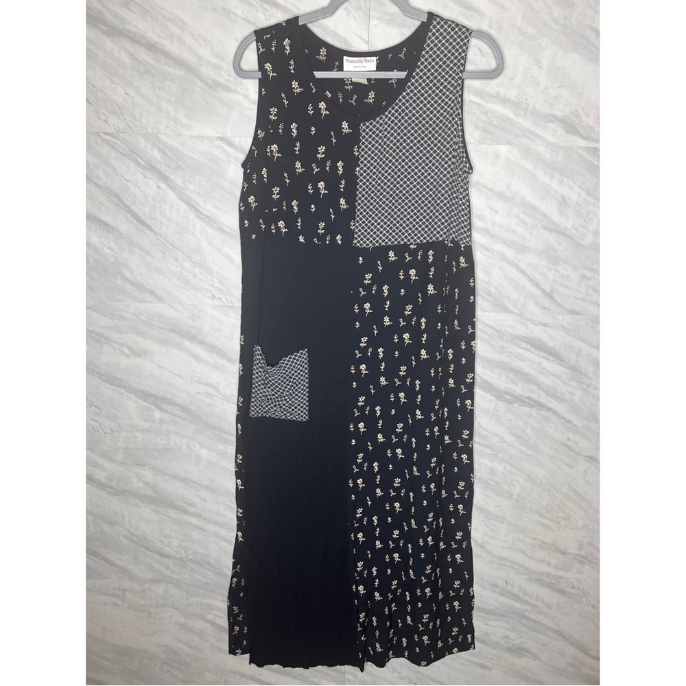 Naturally Yours Honolulu VTG Patchwork Maxi Dress Medium